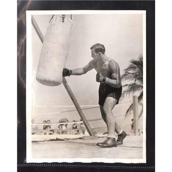 Vintage 7x9 Original 1934 Black & White Boxing Photo Primo Carnera