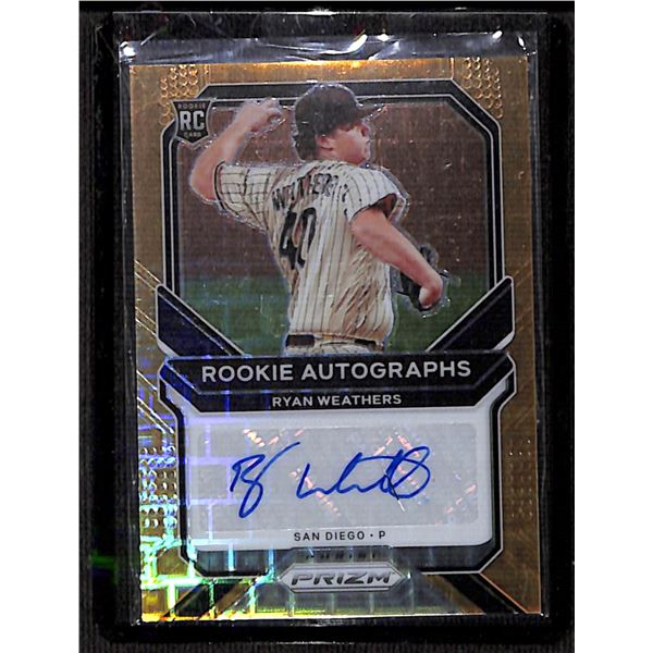 2021 Panini Prizm Rookie Autographs Prizms Gold Pandora #74 Ryan Weathers 41/50