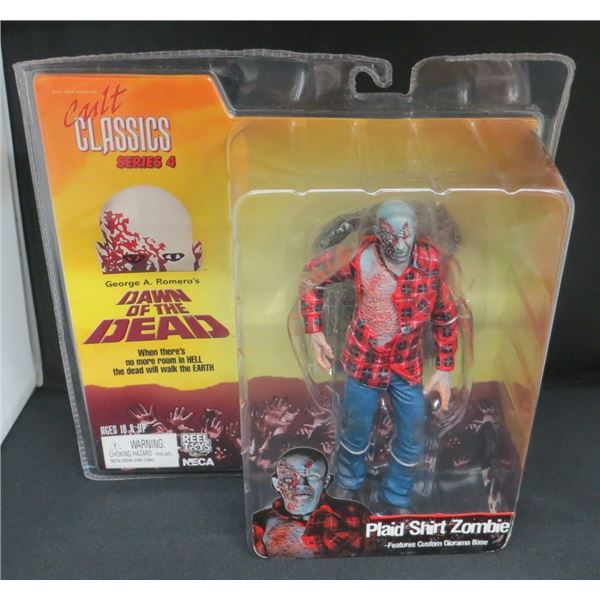 NECA Cult Classics Series 4 Dawn of the Dead Plaid Shirt Zombie Figure Retails $100+