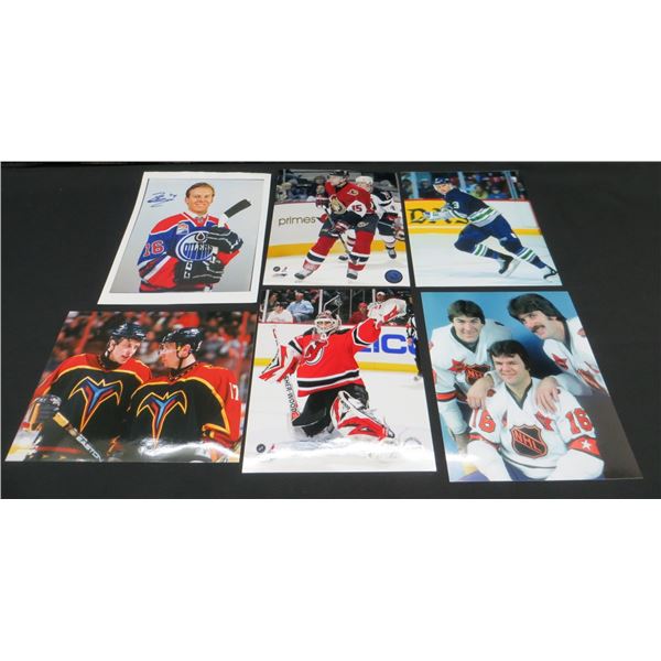 6 Hockey 8x10 Photos With 1 Autographed Photo