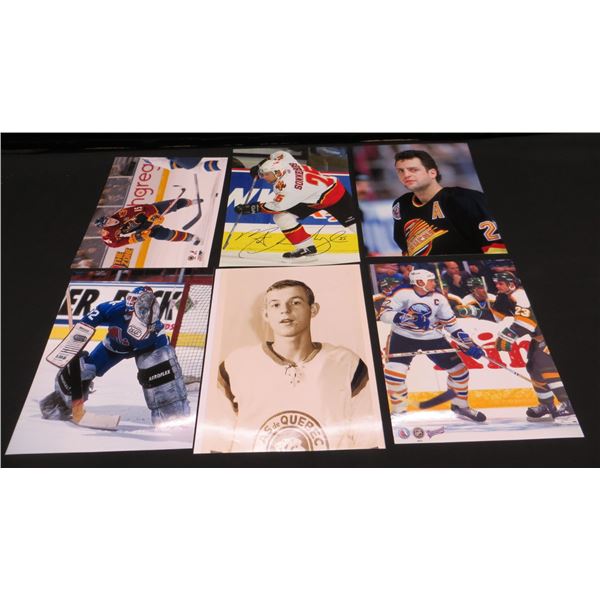 6 Hockey 8x10 Photos With 1 Autographed Photo