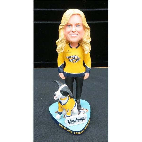 Music City Hockey Bobblehead Series Trisha Yearwood & Smash Nashville Predators 7" Tall