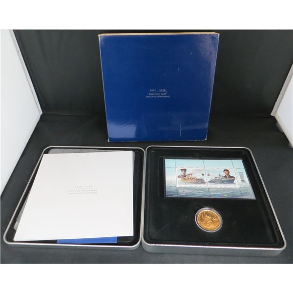 RCM 2010 $1 The Canadian Navy, 100th Anniversary - Gold-Plated Coin and Stamp Set