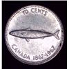 Image 1 : 1967 Canadian Silver 10 Cent Coin