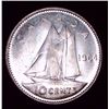 Image 1 : 1964 Canadian Silver 10 Cent Coin