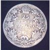 Image 1 : 1917 Canadian Silver 25 Cent Coin