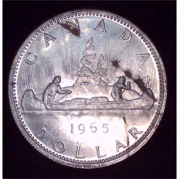 1965 Canadian Silver $1 Dollar Coin