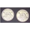 Image 1 : 2x Canadian Nickels 1937 Dot