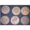 Image 1 : 6x Canadian Pennies 1966
