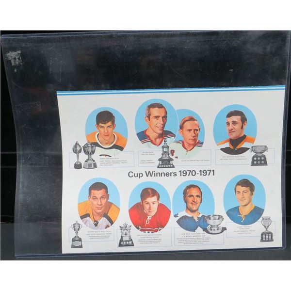 1970-71 Maple Leaf Gardens Export A Vintage Cup Winners 12" x 16" Poster