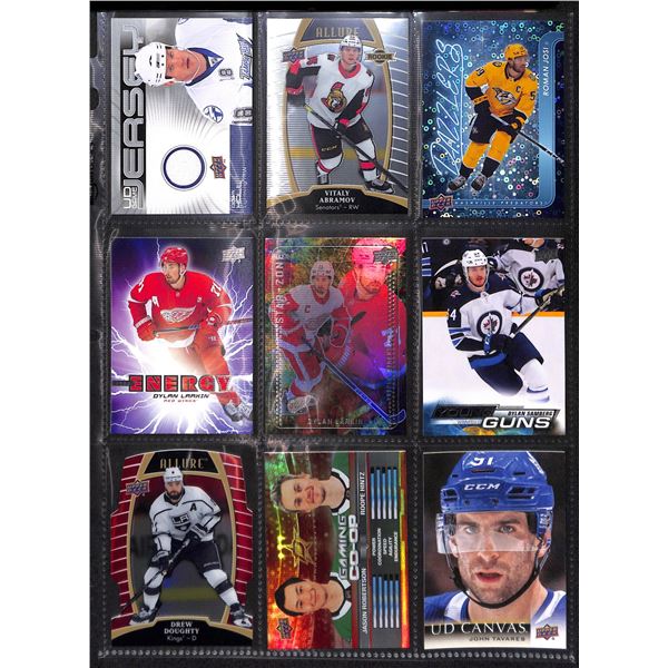 Lot of 9 Various Hockey Inserts or Rookie Cards Various Teams & Players