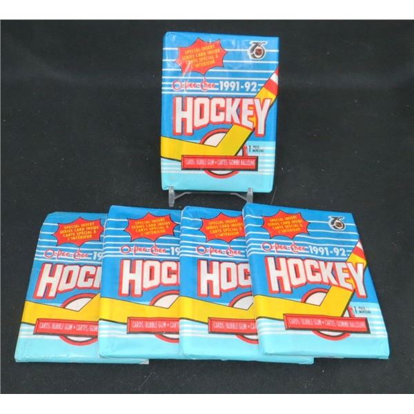 5 Sealed Packs 1991-92 OPC Hockey