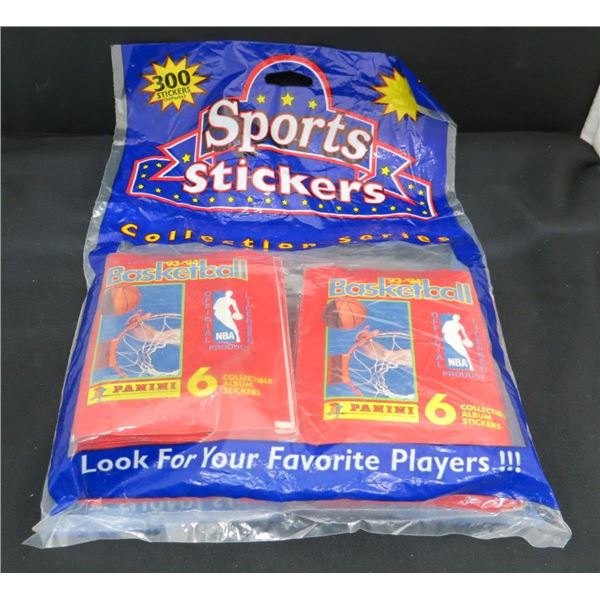 RARE 1993-94 Panini Basketball 50 Sealed Sticker Packs With Original Packaging Valued $150+