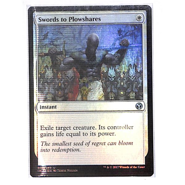 Magic the Gathering Swords to Plowshares FOIL Iconic Masters