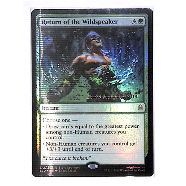 Magic the Gathering Return of the Wildspeaker FOIL Throne of Eldraine Date tamped