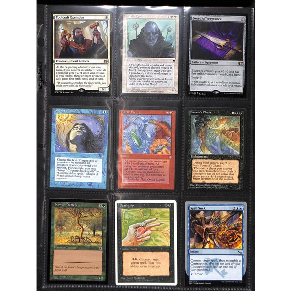 Lot Of 9 Various Magic The Gathering Cards Various Sets & Colors