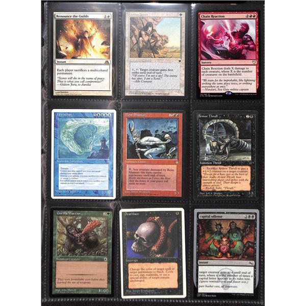 Lot Of 9 Various Magic The Gathering Cards Various Sets & Colors