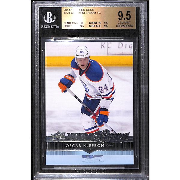 2014-15 Upper Deck #224 Oscar Klefbom YG RC Graded 9.5