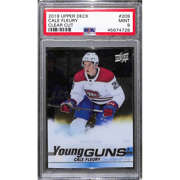 2019-20 Upper Deck Clear Cut Parallel #209 Cale Fleury YG BV $80