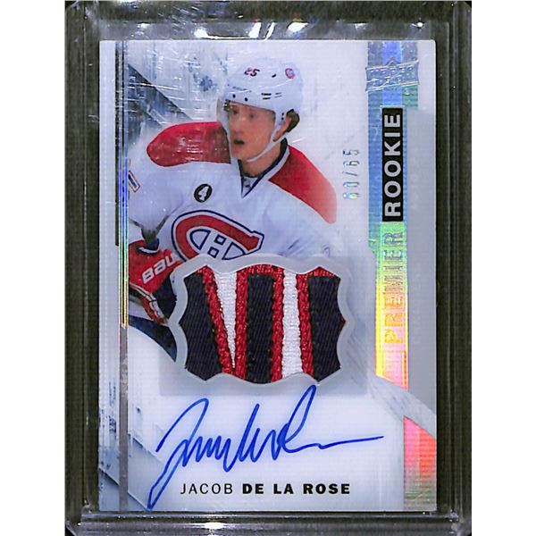 2015-16 Upper Deck Premier Silver Spectrum #79 Jacob de la Rose JSY AU 60/65 BV $40