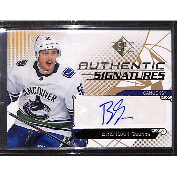 2018-19 SP Authentic Signatures #ASBG Brendan Gaunce