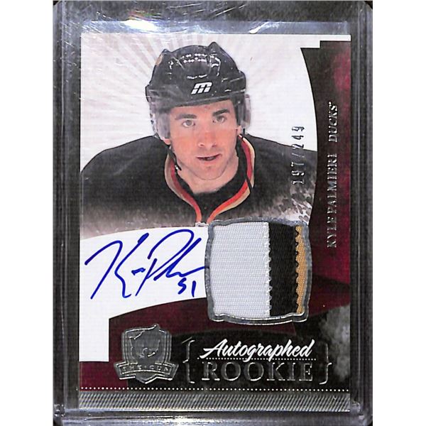 2010-11 The Cup #158 Kyle Palmieri JSY AU RC 197/249 BV $75