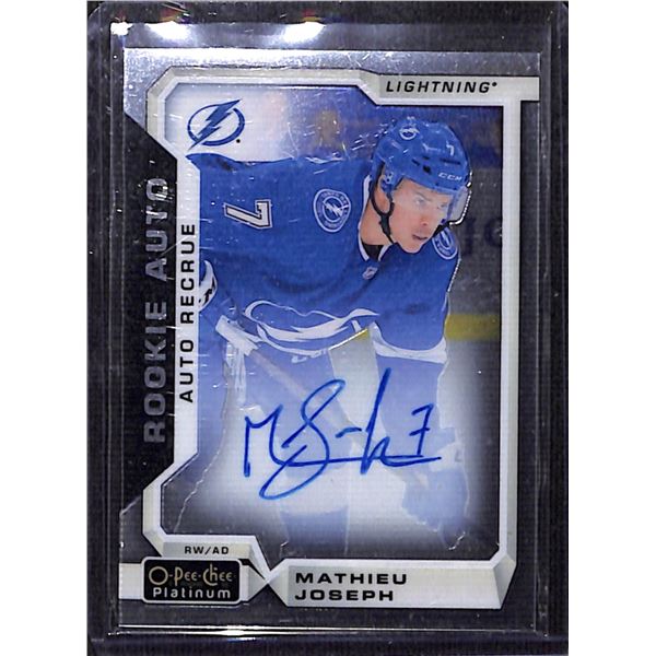 2018-19 O-Pee-Chee Platinum Rookie Autographs #RMJ Mathieu Joseph