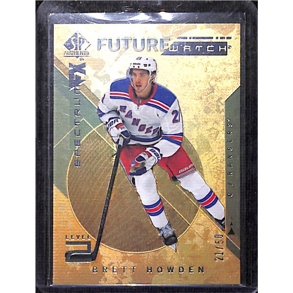 2018-19 SP Authentic Spectrum FX Gold #S83 Brett Howden RC FW 21/50 BV $40