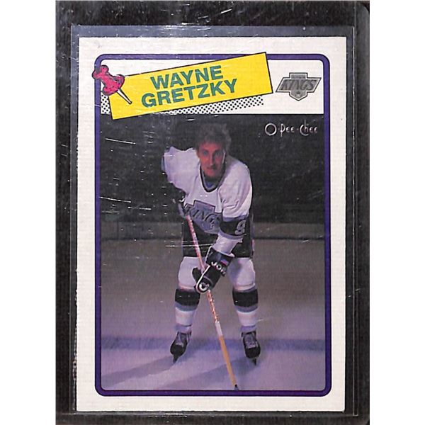 1988-89 O-Pee-Chee #120 Wayne Gretzky Error Card No Position Printed on Front BV $35