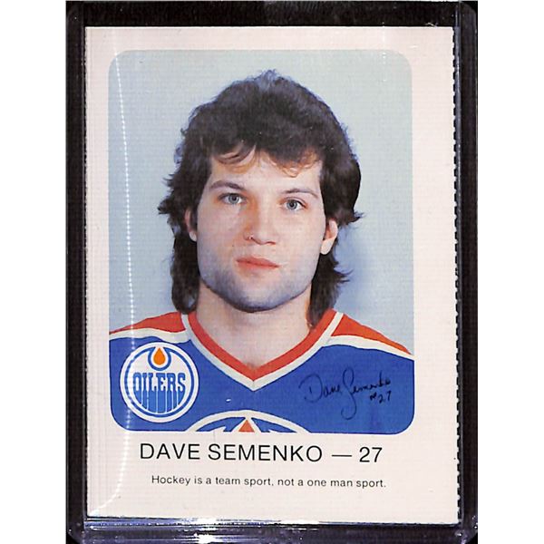 1982-83 Oilers Red Rooster #27 Dave Semenko