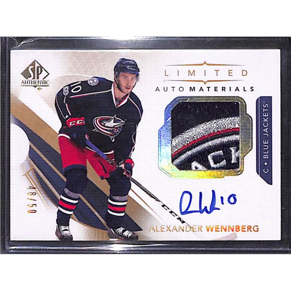 2017-18 SP Authentic Limited Patch Autographs #37 Alexander Wennberg 48/50 BV $35