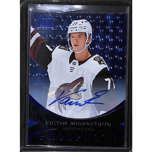 2020-21 Metal Universe Skybox Premium Prospects Star Autographs Sapphires Victor Soderstrom