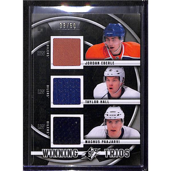 2011-12 SPx Winning Trios #WTEHP Jordan Eberle/Taylor Hall/Magnus Paajarvi 33/50 BV $30
