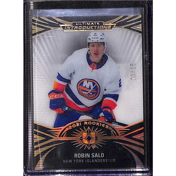 2021-22 Ultimate Collection Ultimate Introductions Black #UI72 Robin Salo 18/25