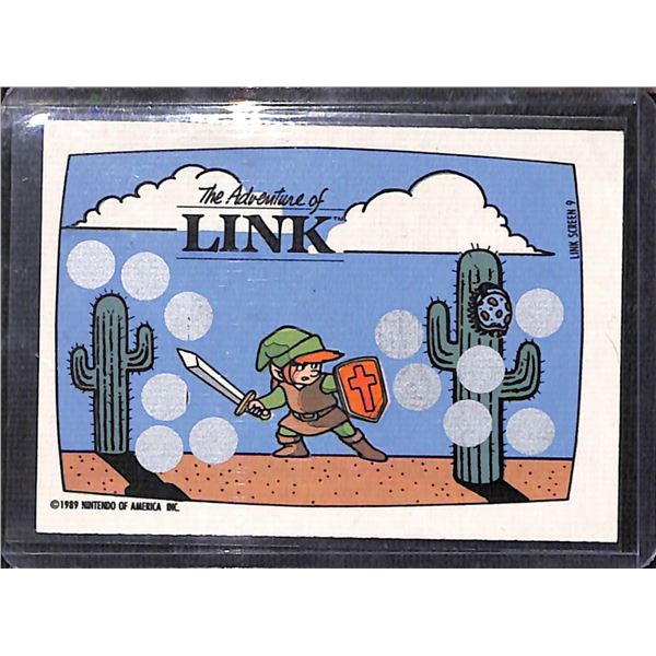 1989 Nintendo Scratch Off Card The Adventures Of Link Screen 9 Card Not Scratched