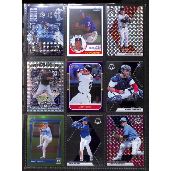 Lot of 9 Various Baseball Rookie & Insert Cards Various Teams & Players