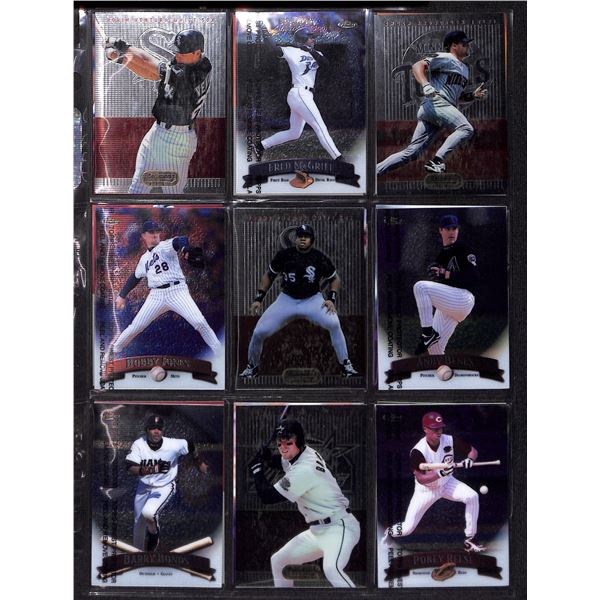 Lot of 18 Various Bowman's Best & Topps Finest Baseball Collector Cards