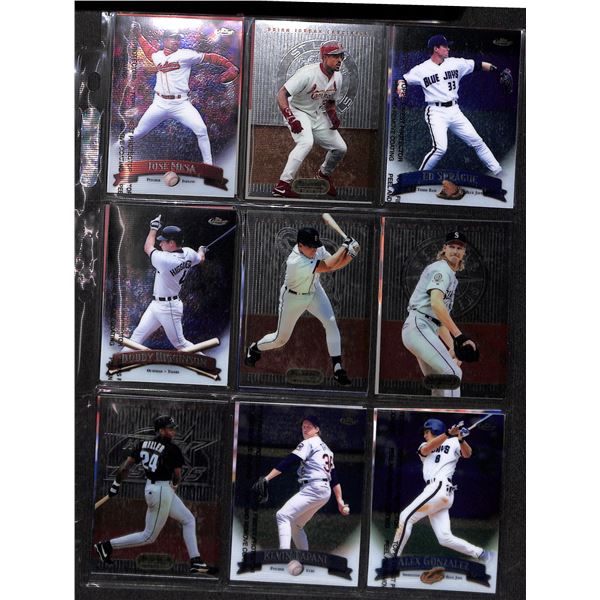 Lot of 18 Various Bowman's Best & Topps Finest Baseball Collector Cards