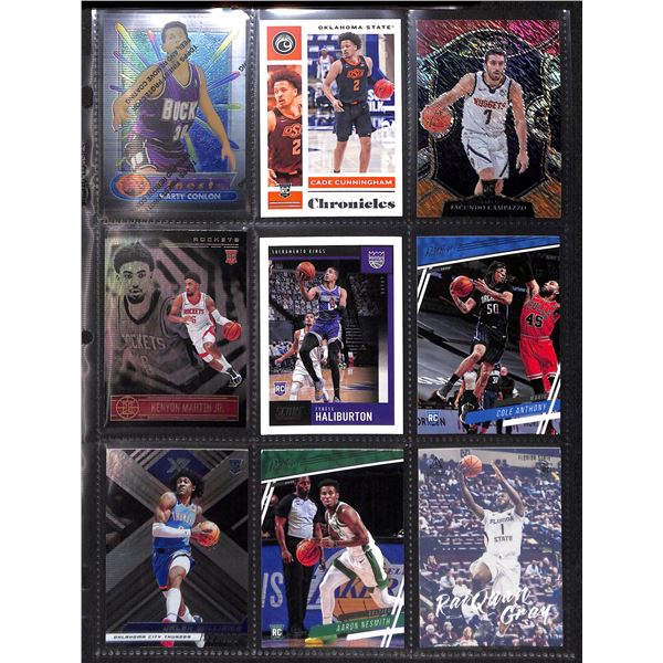 Lot of 9 Various Basketball Inserts and Rookie Collector Cards