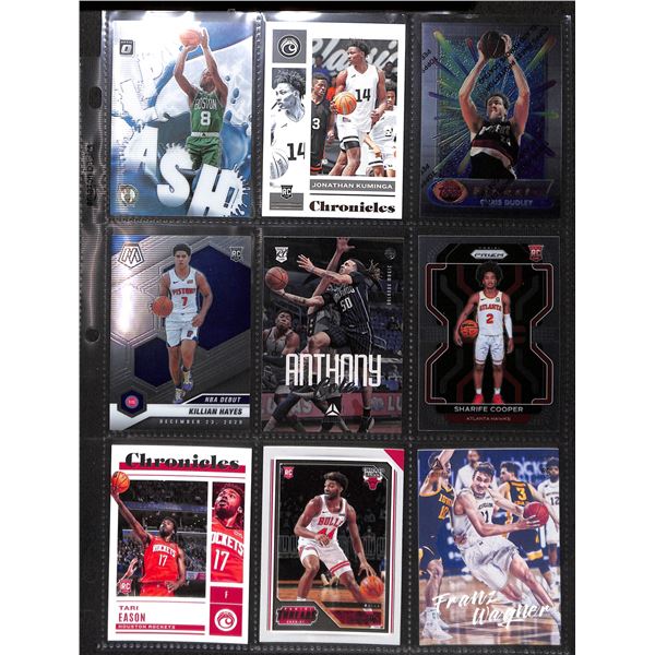 Lot of 9 Various Basketball Inserts and Rookie Collector Cards
