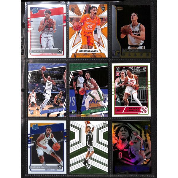 Lot of 9 Various Basketball Inserts and Rookie Collector Cards