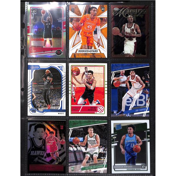 Lot of 9 Various Basketball Inserts and Rookie Collector Cards