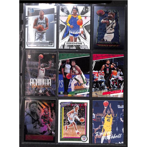 Lot of 9 Various Basketball Inserts and Rookie Collector Cards