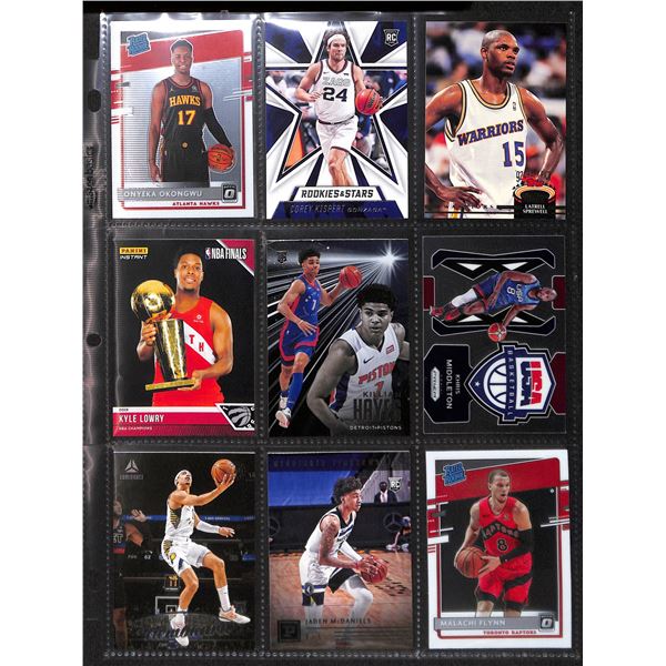 Lot of 9 Various Basketball Inserts and Rookie Collector Cards