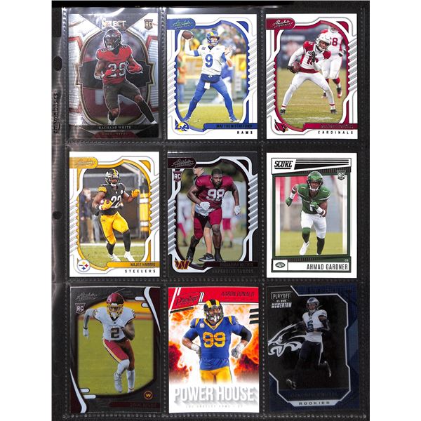 Lot of 9 Various Football Rookie & Insert Cards Various Teams & Players