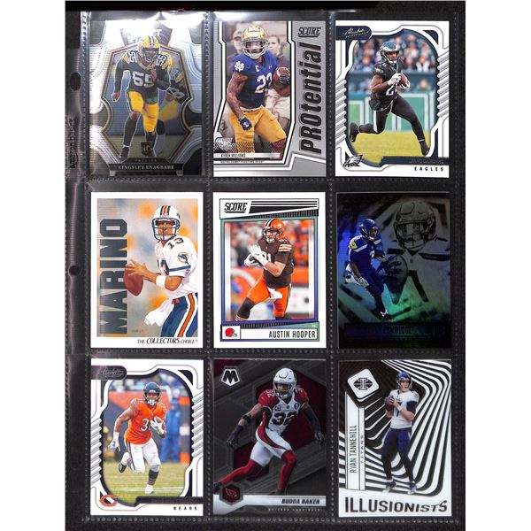 Lot of 9 Various Football Rookie & Insert Cards Various Teams & Players