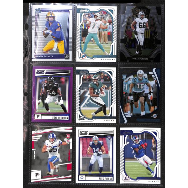 Lot of 9 Various Football Rookie & Insert Cards Various Teams & Players