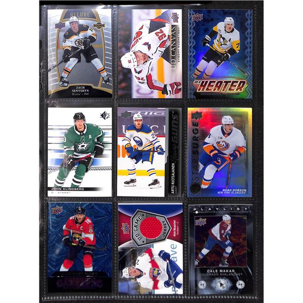 Lot of 9 Various Hockey Cards Inserts or Rookie Cards Various Teams & Players