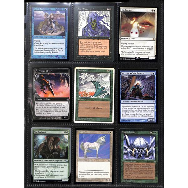 Lot Of 9 Various Magic The Gathering Cards Various Sets & Colors