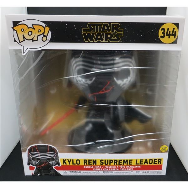 New Funko Pop Star Wars Kylo Ren Supreme Leader #344 Jumbo 10" Figure BV $75